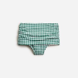 J.Crew Ruched high-rise bikini bottom in gingham Small